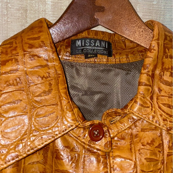 MISSANI LE COLLEZIONI Embossed Antique Naked Lambskin Suit SZ 3XL (NEW) - Picture 11 of 16